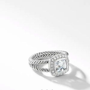 David Yurman Albion Ring White Topaz size 6.75/7